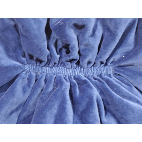 Kico for Anthropologie 5/6 Velvet Velour Quilted Blue Yellow Child's Snap Jacket - Picture 6 of 9